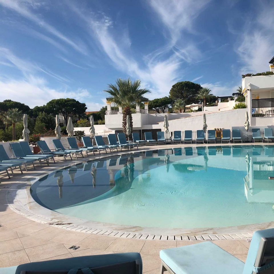 The swanky swimming pool