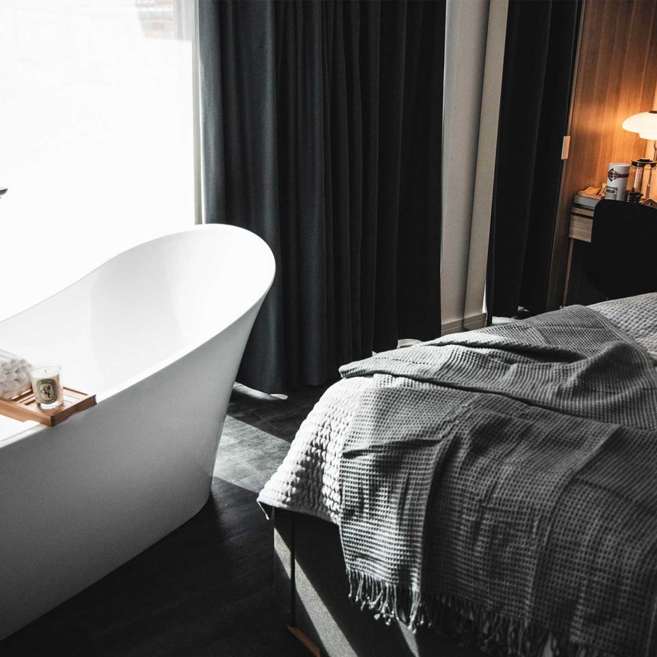 The hotel’s ‘chilled-out’ monochrome décor