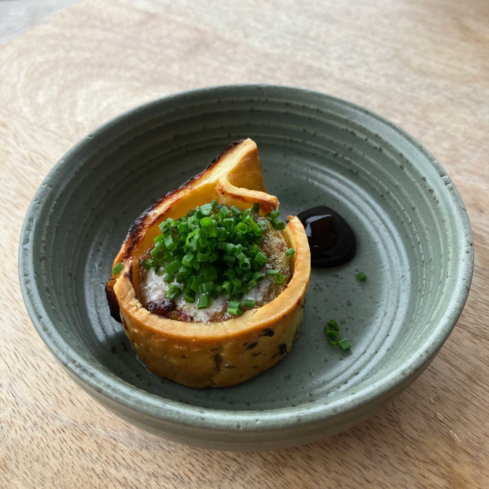 Sausage roll at breakfast