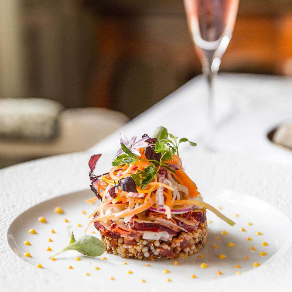 An ‘exquisite dish’ from the Château’s Michelin-starred restaurant