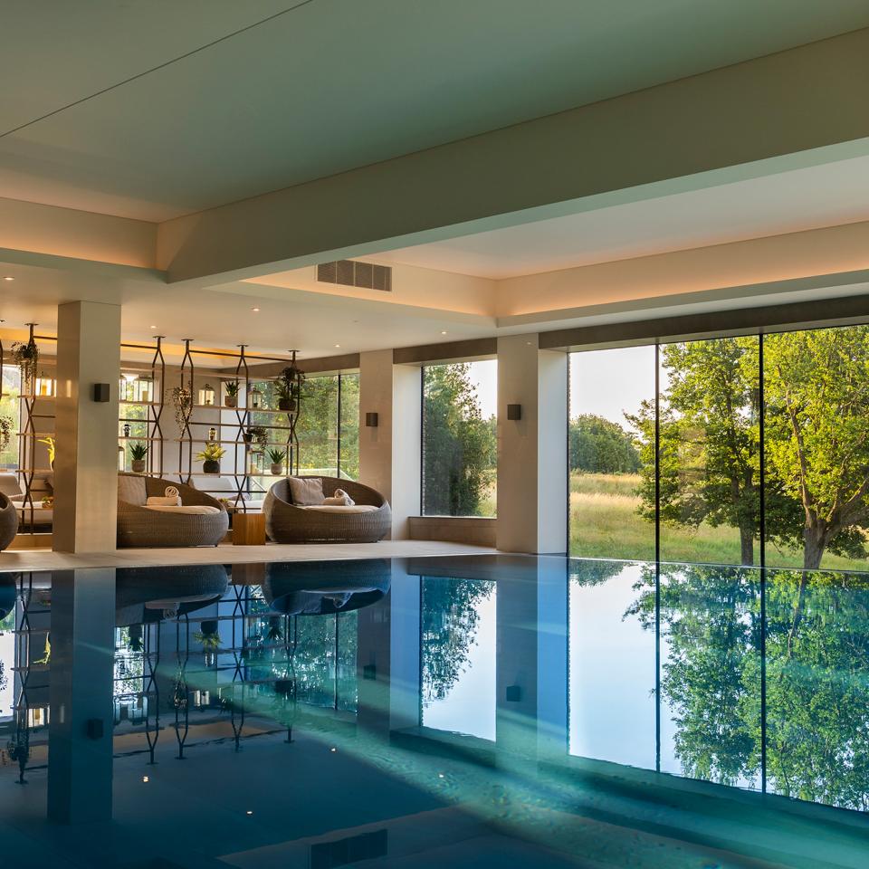The spa’s large indoor pool