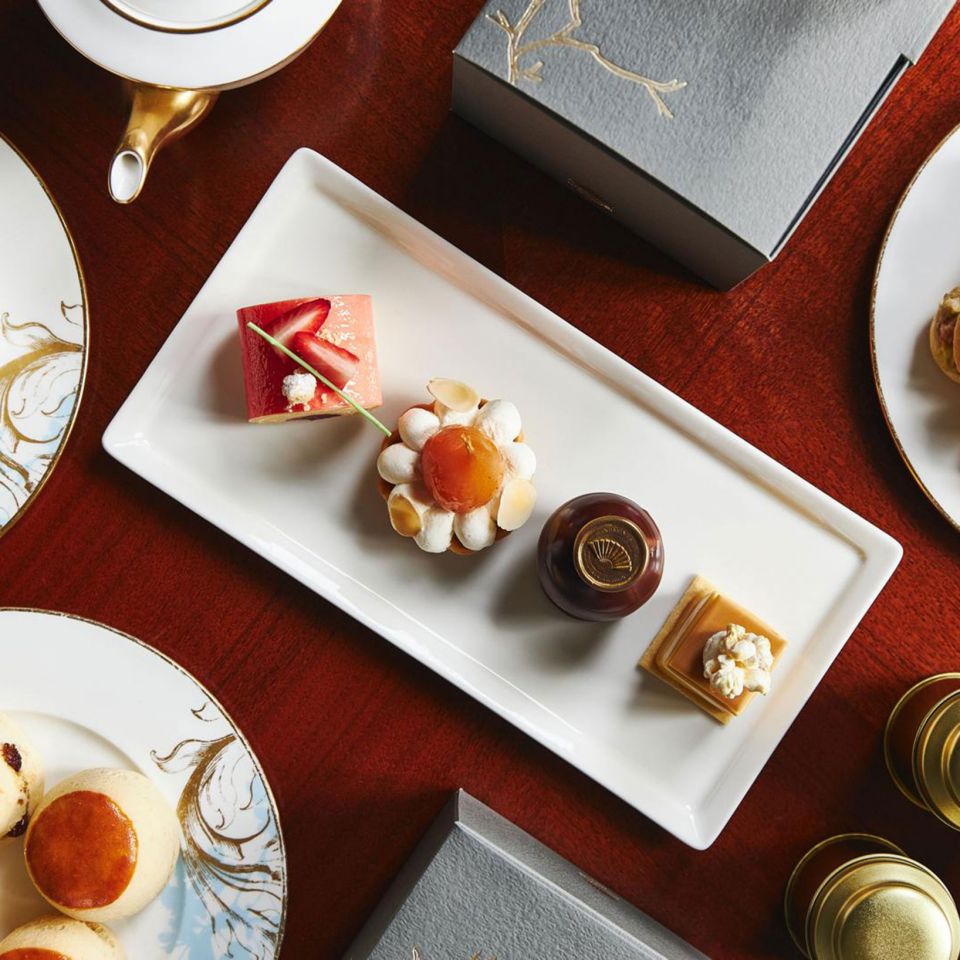 The box of patisseries ready for serving