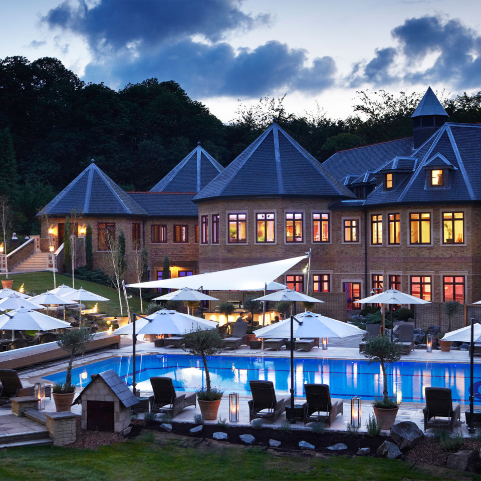 The outdoor pool