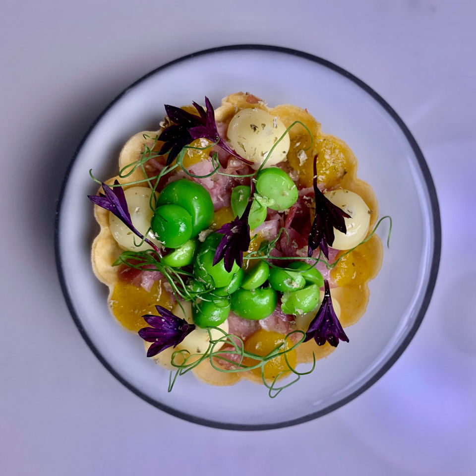 The ham and pea tartlet at Legacy