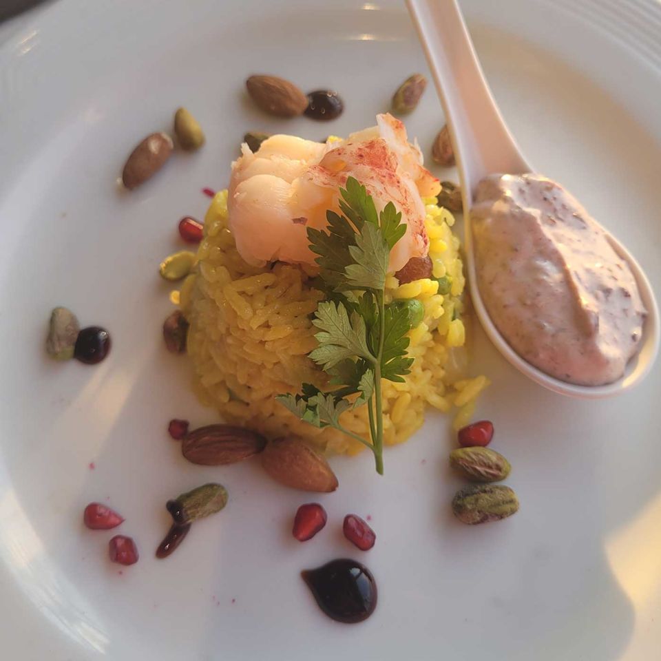 Aegean lobster with ouzo-scented rice