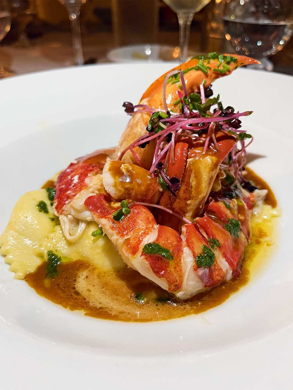 Lobster ravioli at the Brix Experience