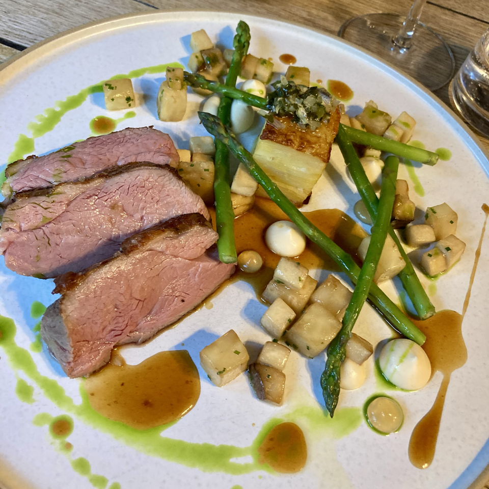 A deliciously light version of a Sunday roast, served on a Friday night