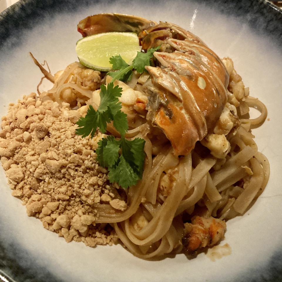 Loaded with flavour, the lobster pad Thai