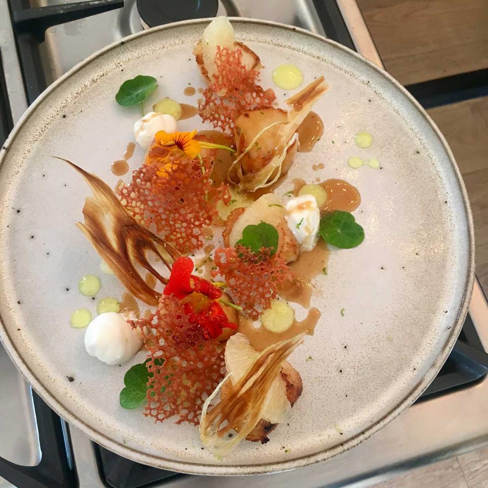 A striking new way with scallops