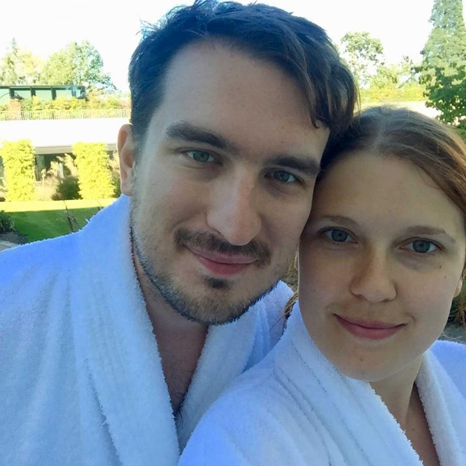 Leah and Craig enjoying Rudding Park Spa