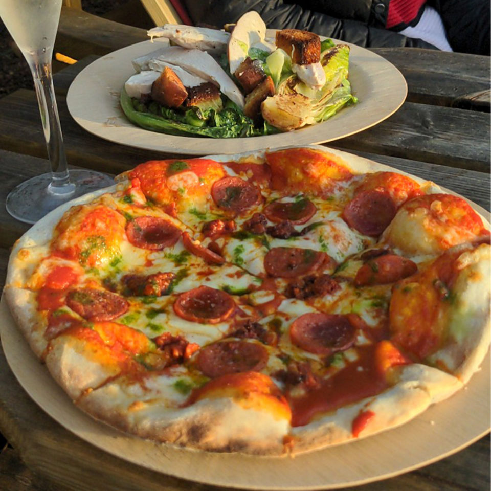 Handmade sourdough pizza