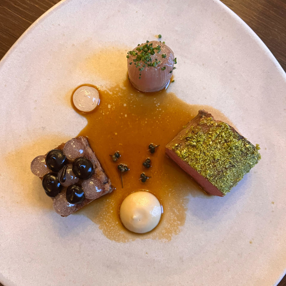 Lamb with berries