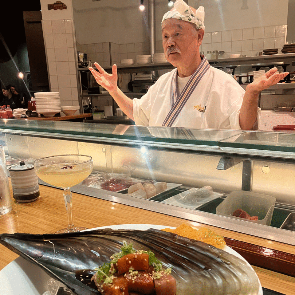 Chef Hidekazu at the helm of Tojo's