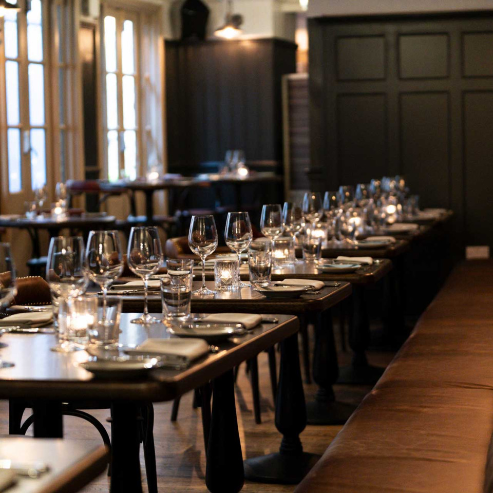 The Cock dining room