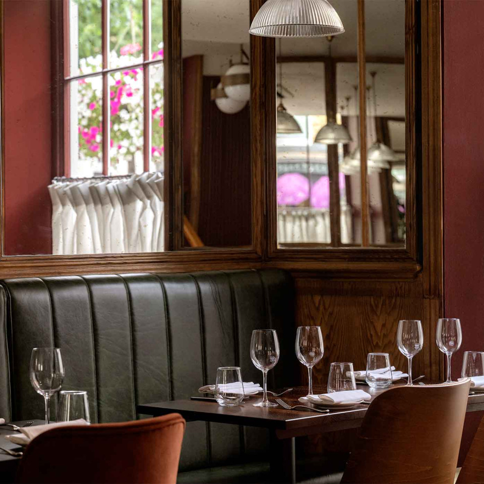 It's trés French brasserie inside