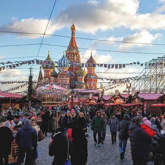 Market stalls in Red Square