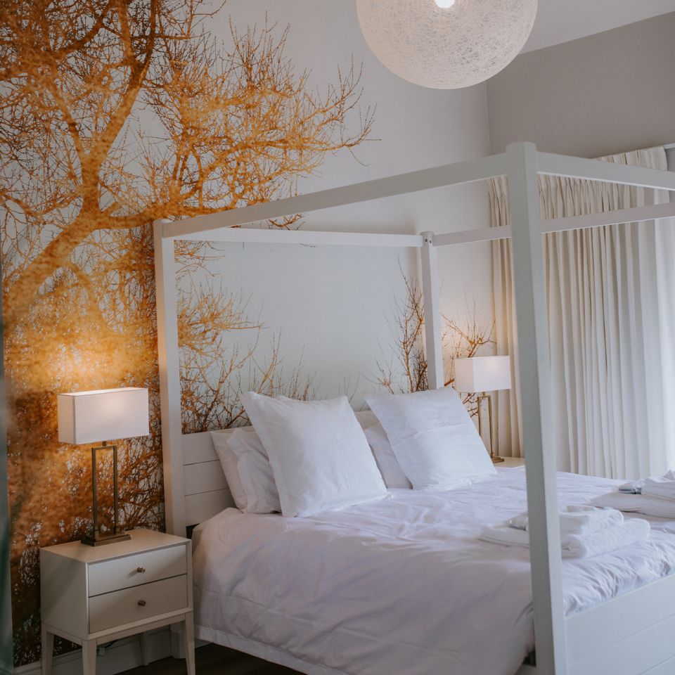 One of the modern bedrooms