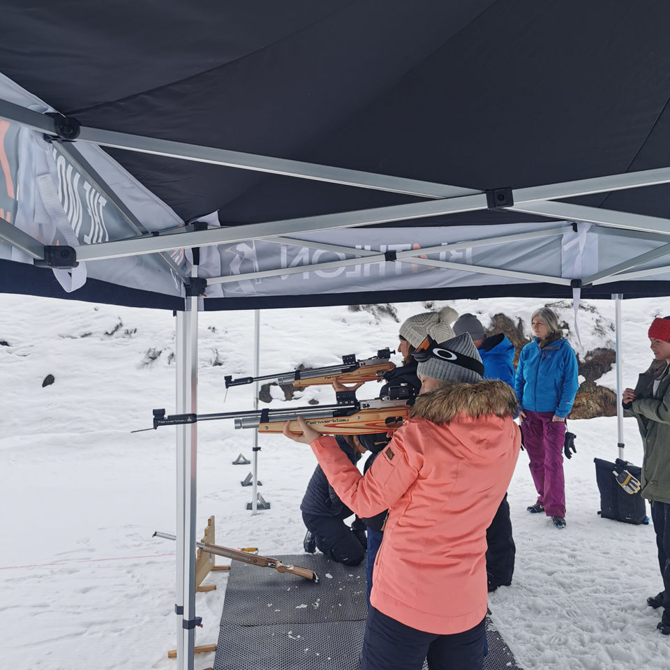 Learning the ropes of the Olympic sport of biathlon