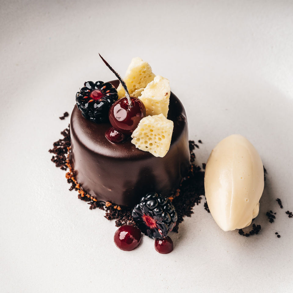 The double chocolate and tonka bean dessert