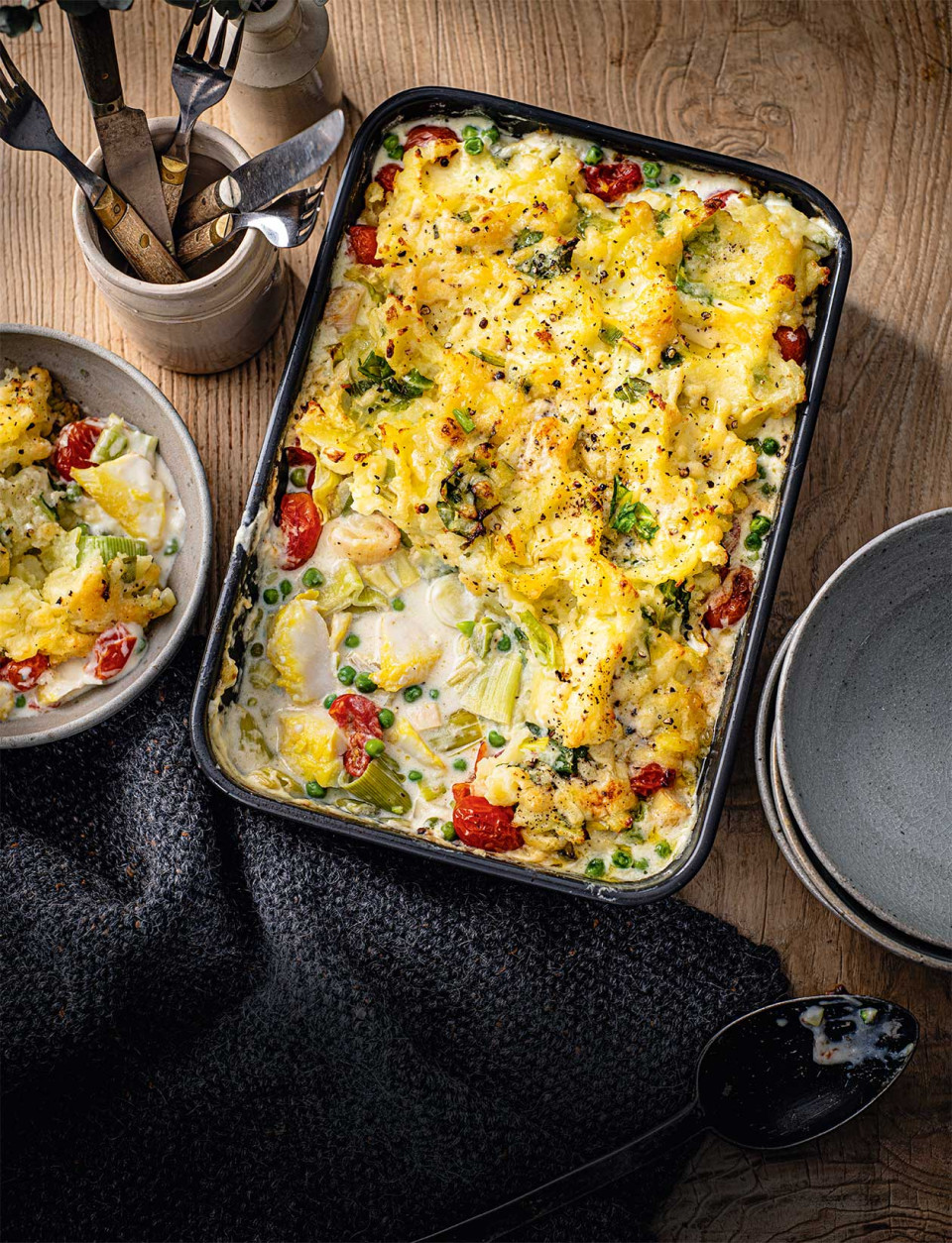 Colcannon smoked fish pie