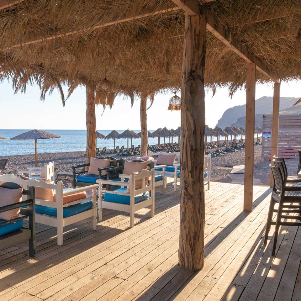 The resort’s relaxed beach bar. Image: Mark Warner_Lime Photography