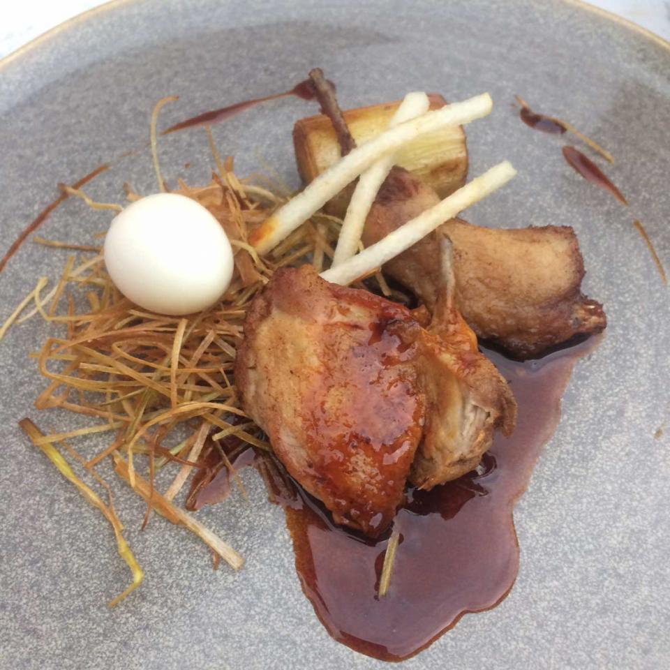 Pan-fried quail in The Grill Room