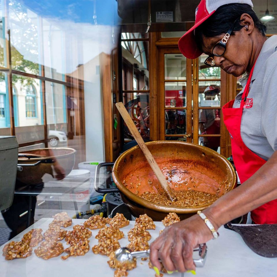 Freshly made pecan pralines. Photo credit: Alamy