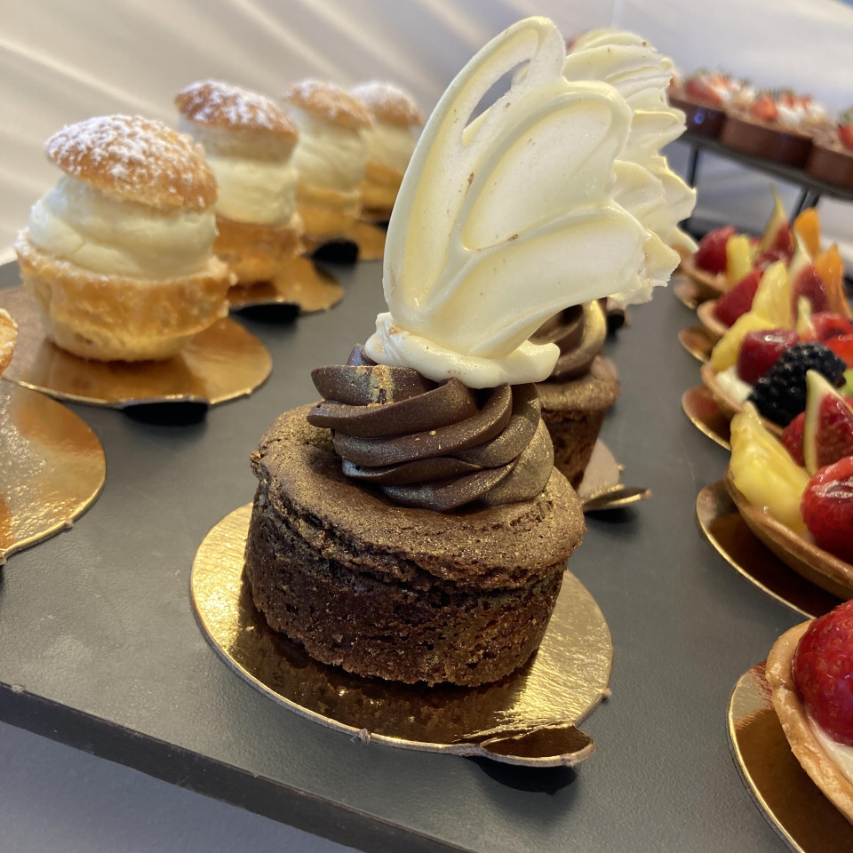Platters of exquisite patisserie at the Gala Brunch