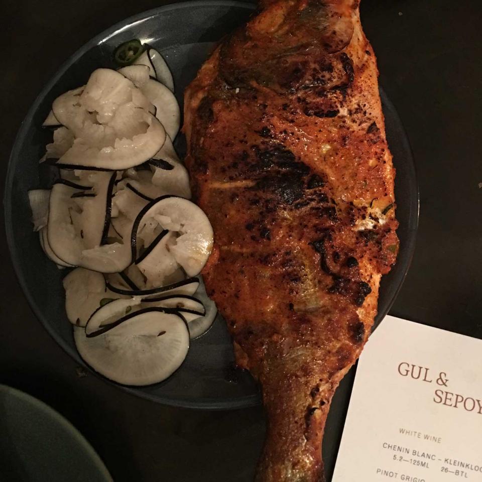 Tandoori sea bream