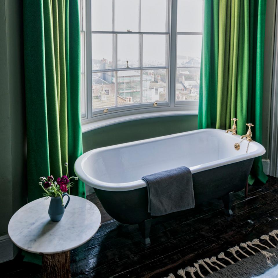 One of the roll-top baths