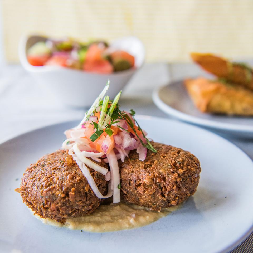 Falafel with tahini dip