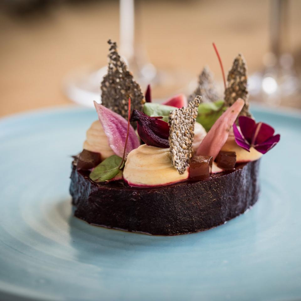 ‘Melt-in- the-mouth’ beetroot and goats’ cheese starter