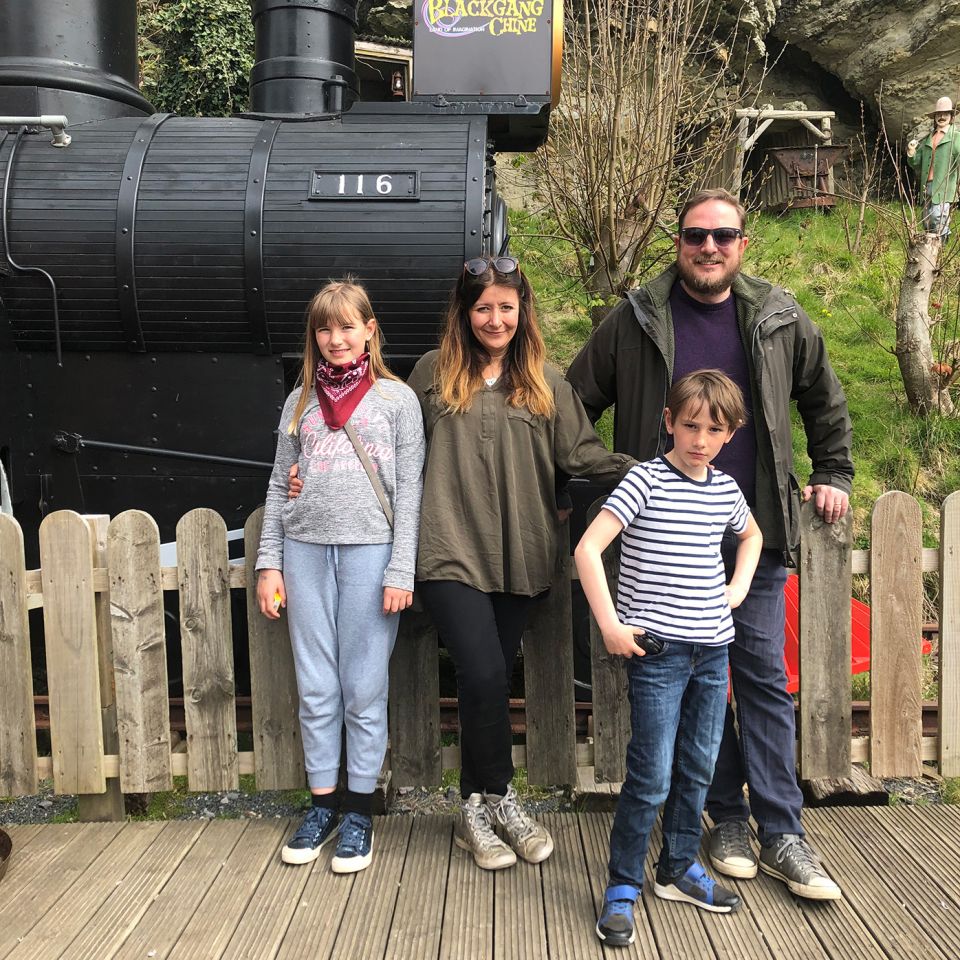 The Purdy family at Blackgang Chine