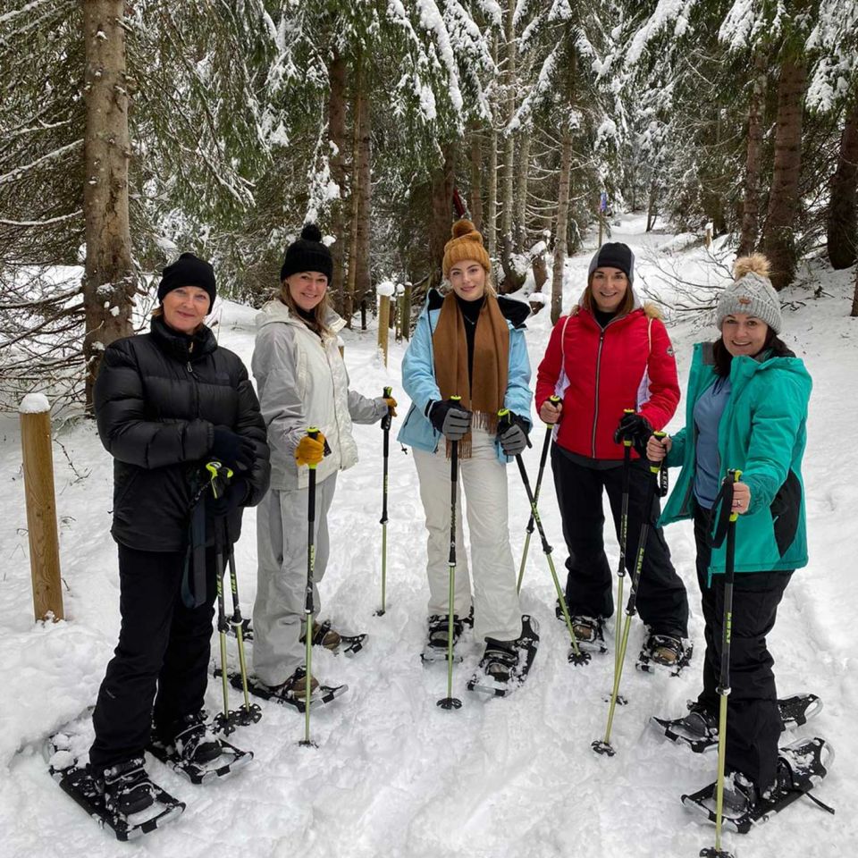 Helena (in the red jacket) with the other ’grown up girls’