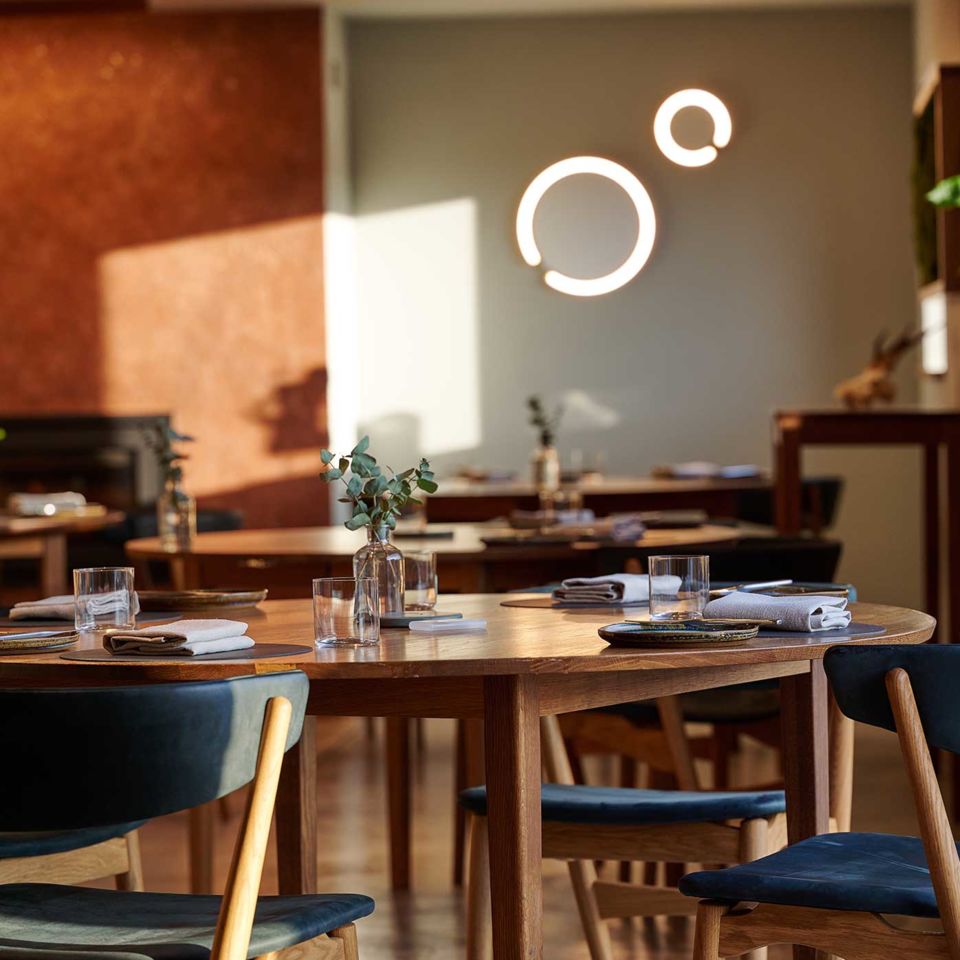 The spacious and airy dining room