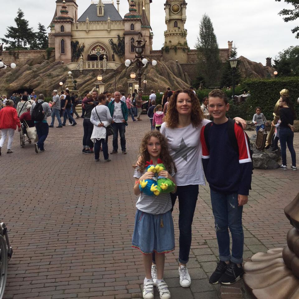 Kirsten with her children, Harry and Annie