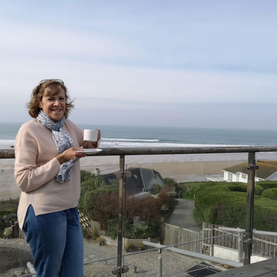 Mitzie on the sundeck