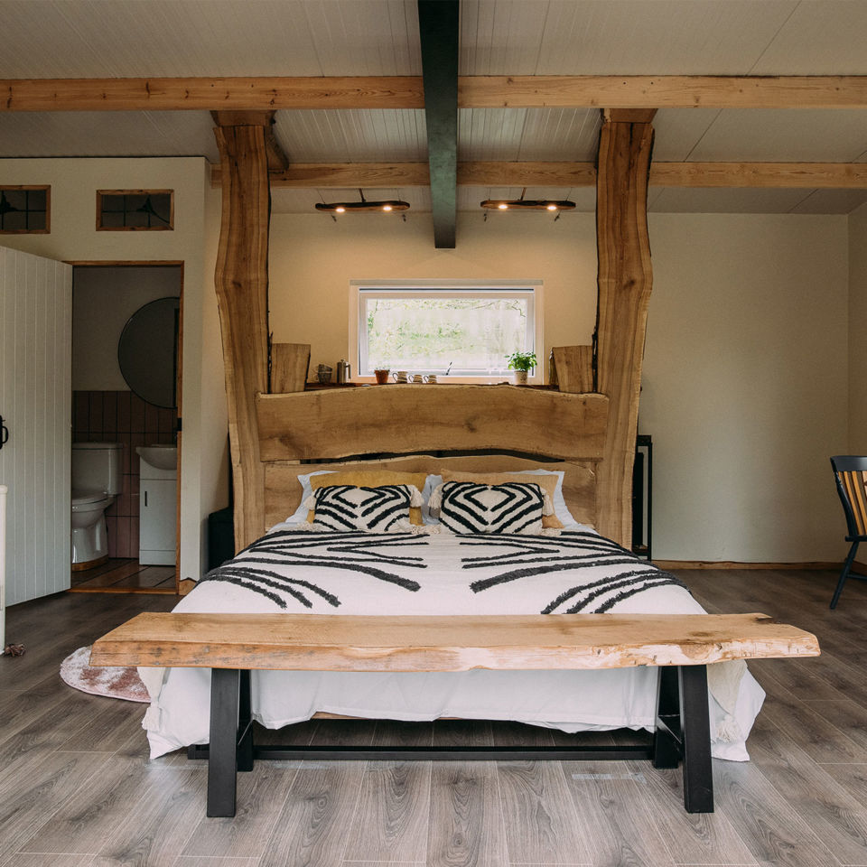 the handmade king-size bed