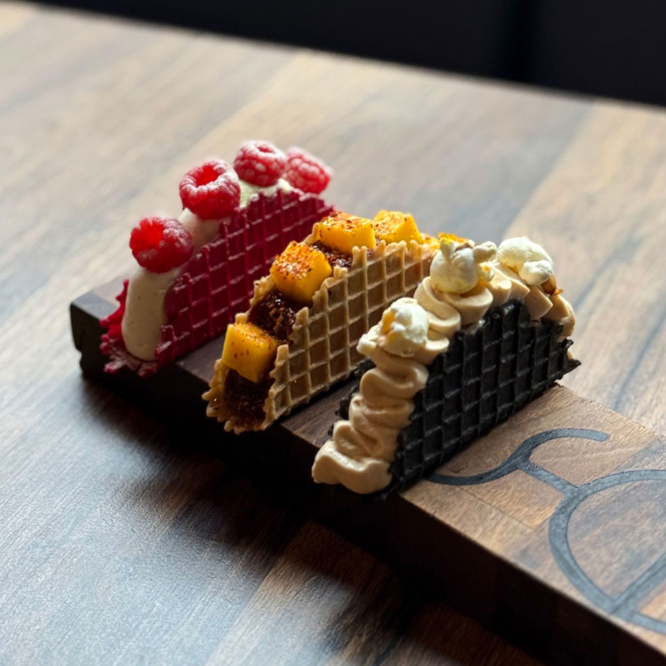 Ice-cream tacos at Zapote