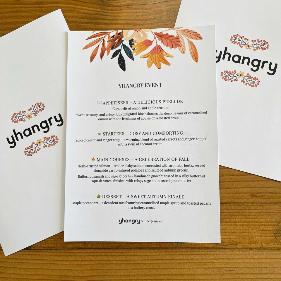 Yhangry designs bespoke menus