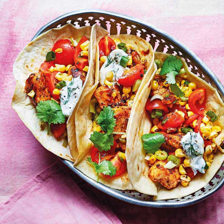 Chicken and corn tacos. Image: Kris Kirkham