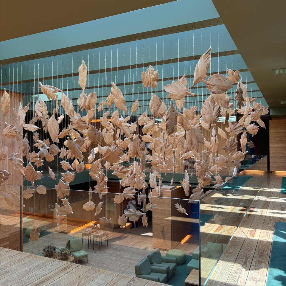 The centrepiece in the hotel's foyer