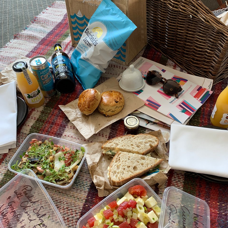 A delicious picnic delivered to your deckchair