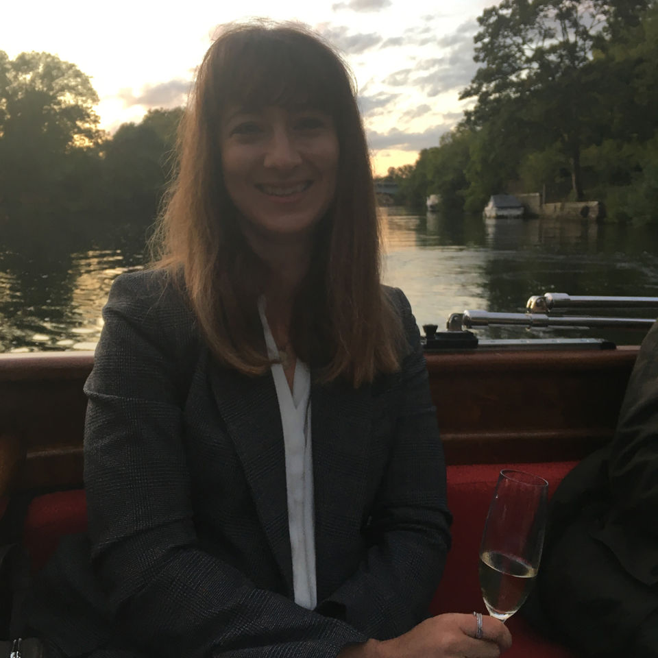 Cassie on her sunset boat tour