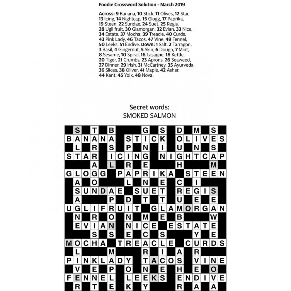 Crossword Answers Sainsbury s Magazine crossword-answers-sainsbury-s-magazine