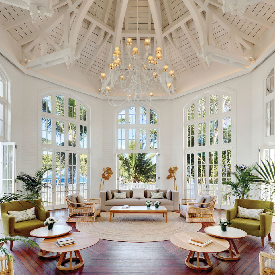 The hotel's glamorous receptiom