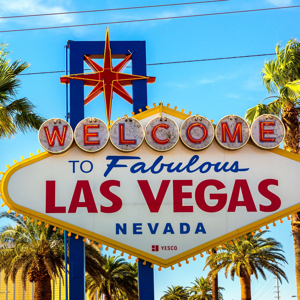 The Welcome to Fabulous Las Vegas landmark sign. Image: Shutterstock