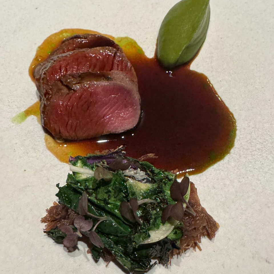 Herdwick hogget with locally grown kale