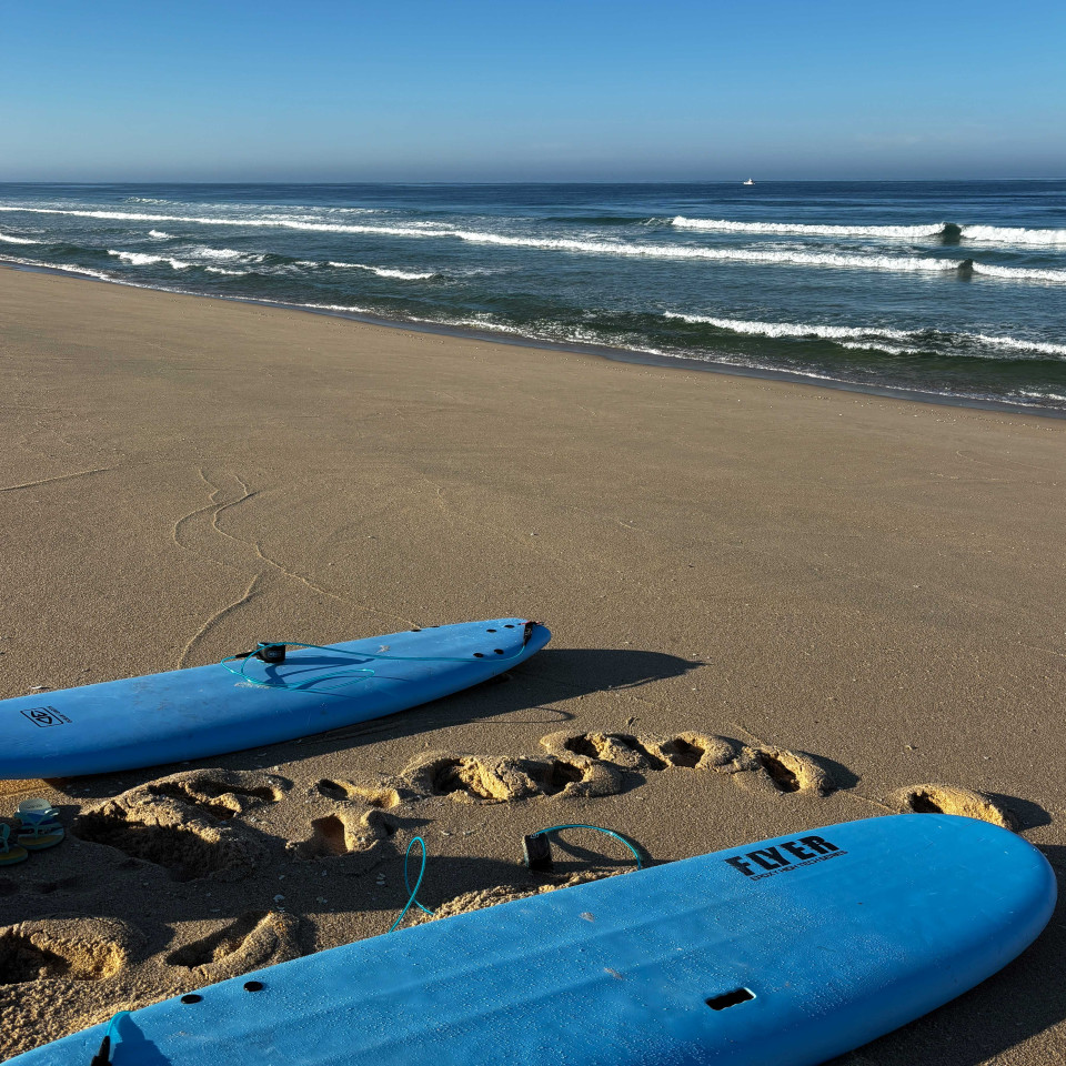 Surf lesson at Carvalhal beach