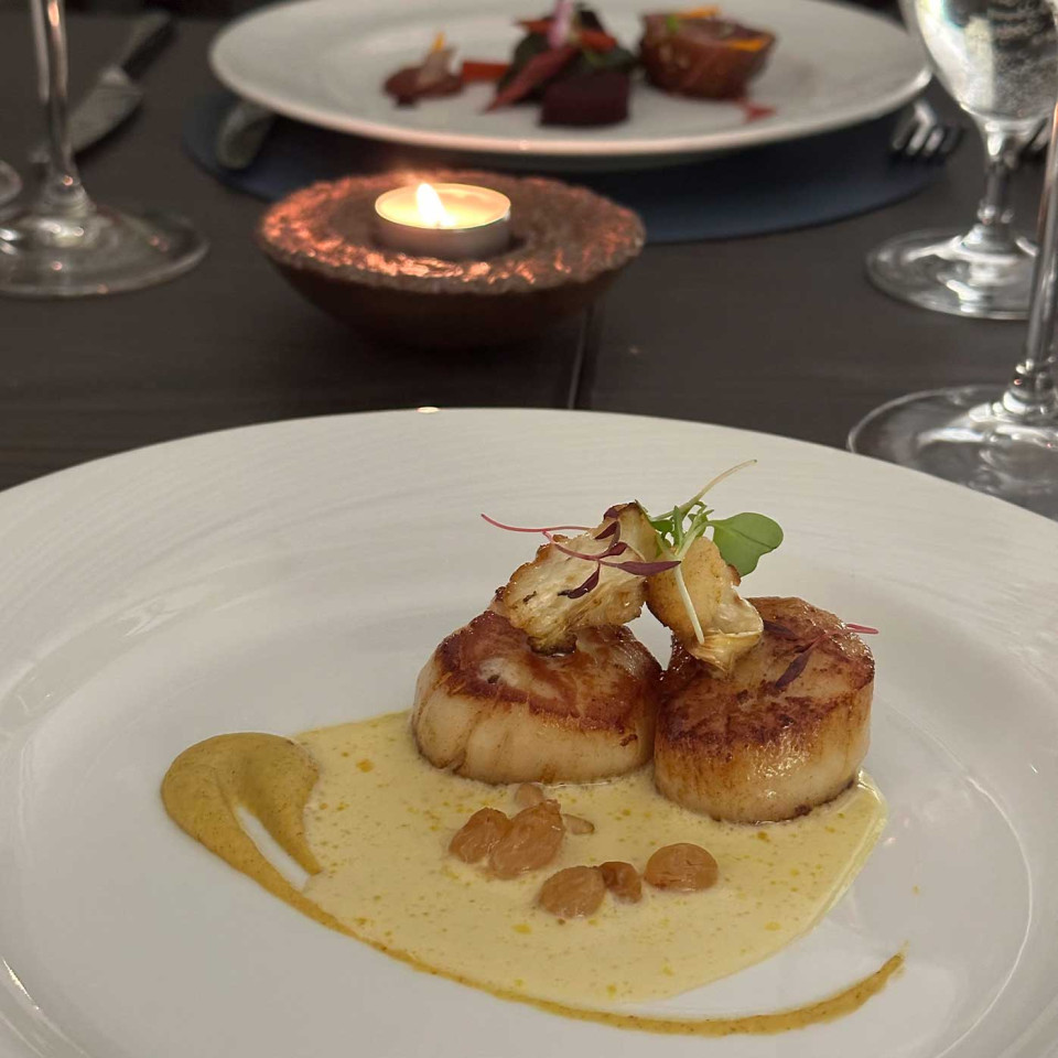 Unforgettable hand-dived scallops